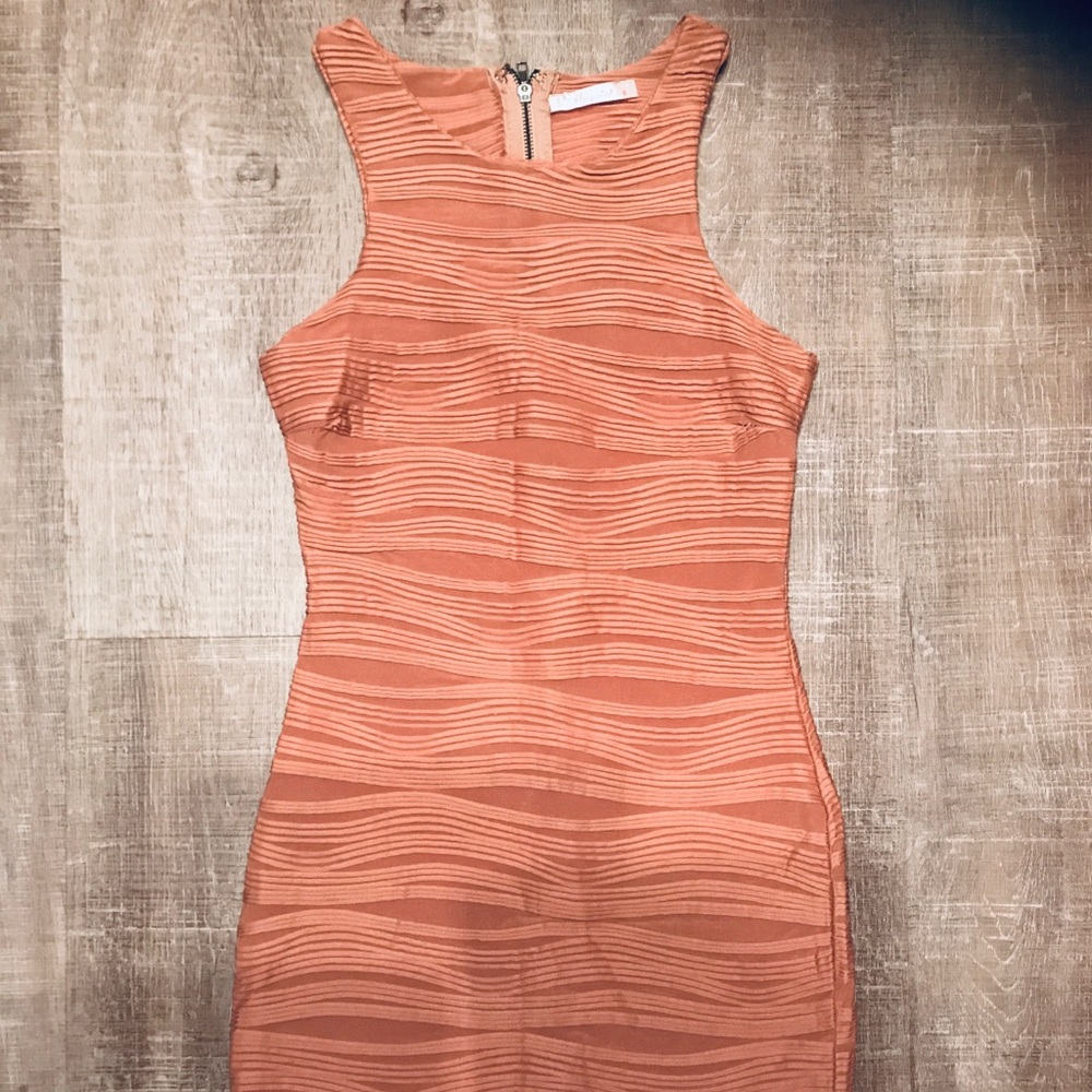 Peach Midi Dress